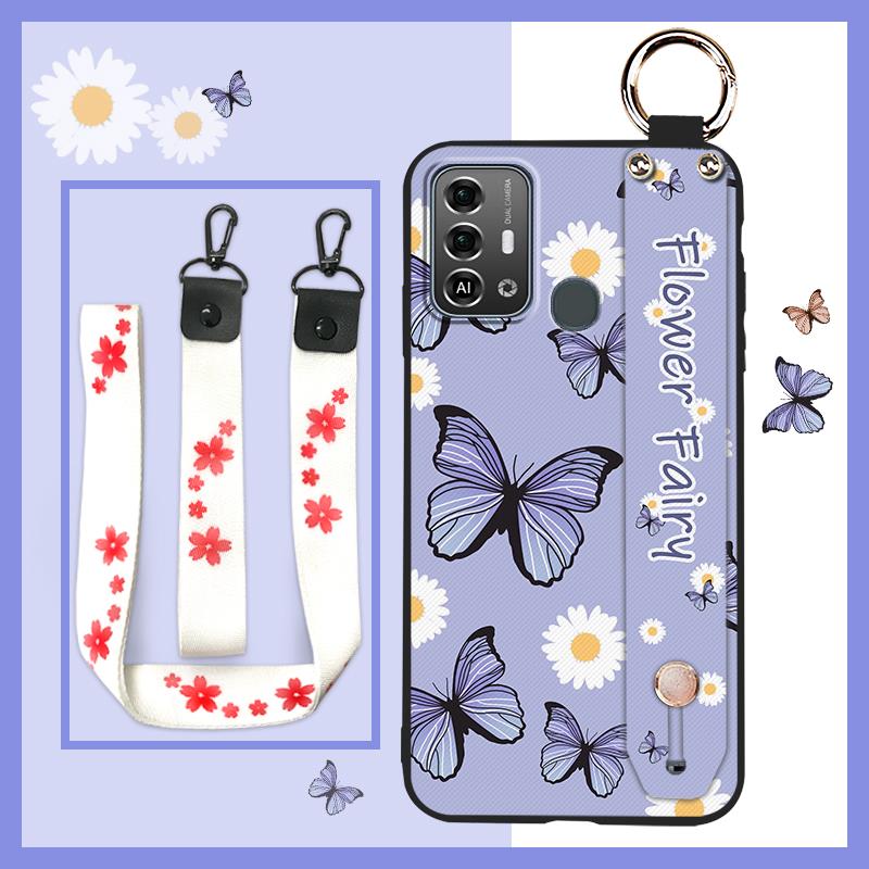 Silicone Dirt-resistant Phone Case For ZTE Blade A53 Pro Fashion Design Wristband Waterproof Phone Holder Anti-knock