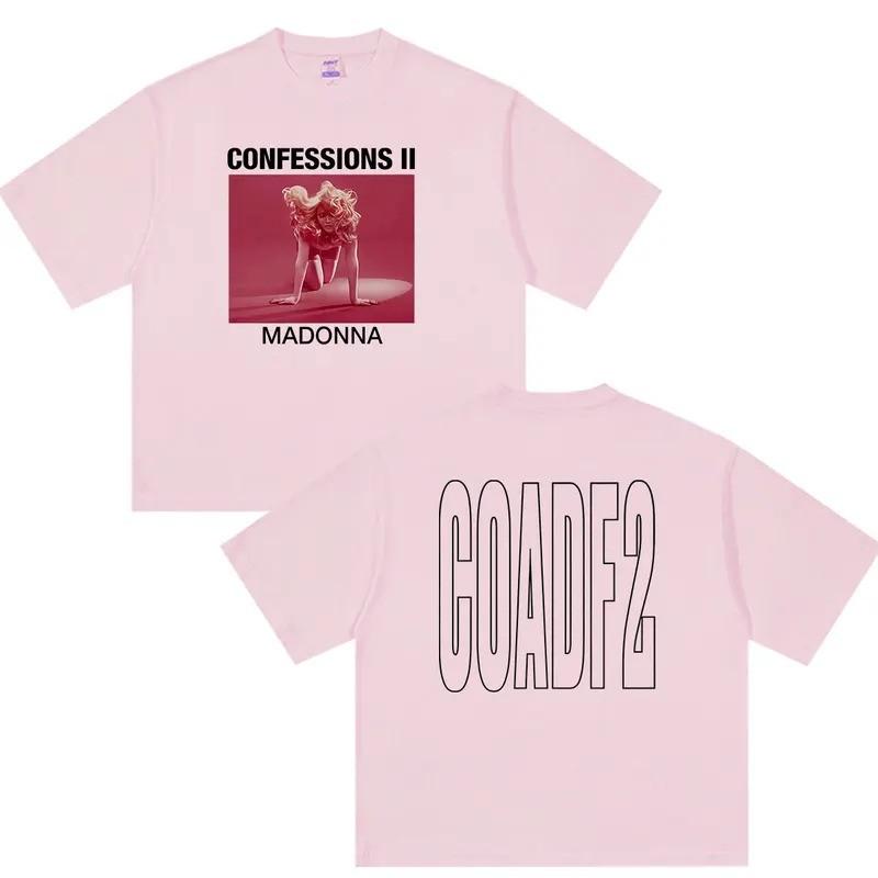 Madonna Confessions II Tour 2026 Graphic Tee Mens Cotton Short Sleeve T-Shirt Streetwear Casual