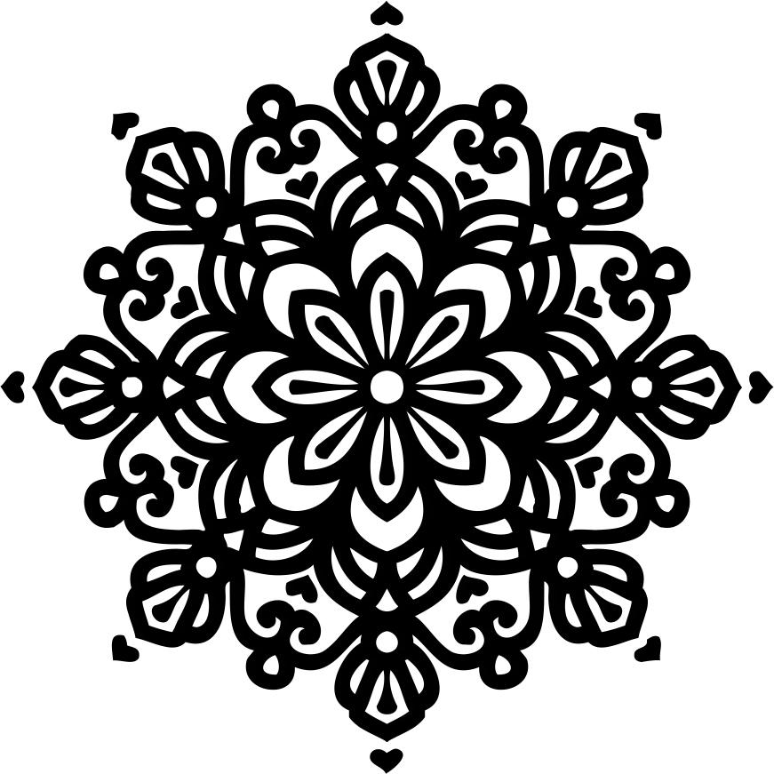 Printtoo Цветочный узор мандалы Круглый штамп «сделай сам» Деревянные резиновые штампы-2 дюйма