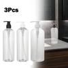 Shower Soap Dispenser Storage Transparent 3pcs 500ml Cream