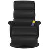 Massage Chair with Footrest Black PU Leather