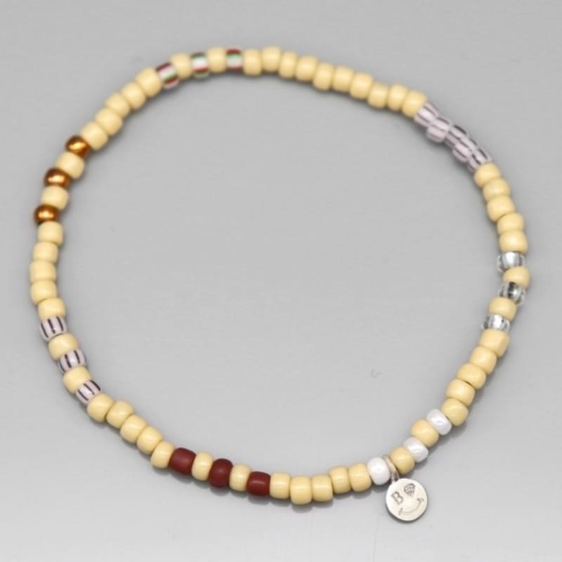 BONBEAU Многослойный браслет с сочетанием однотонных и узорчатых цветов Браслет с мини-шармом 'Улыбка' с сочетанием цветов