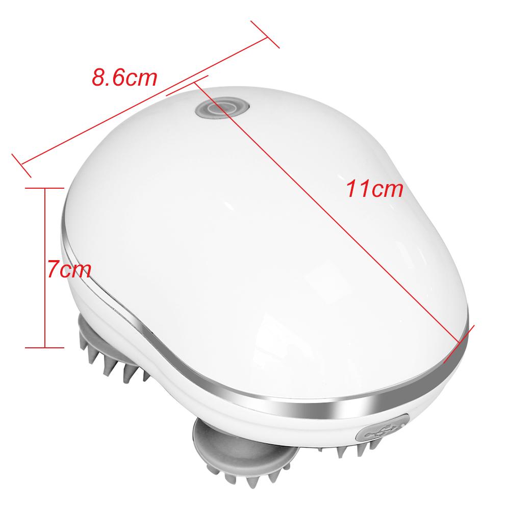 Инфракрасный умный массажер для кожи головы Беспроводной 4 массажных ролика для разминания Массажер для тела для роста волос Снятие стресса Разминание Вибрационный ролик