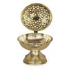 India Brass Dhoop Dani Bakhoor Holder  Loban Burner  Incense Holder, 8 Inch (600 Gram)