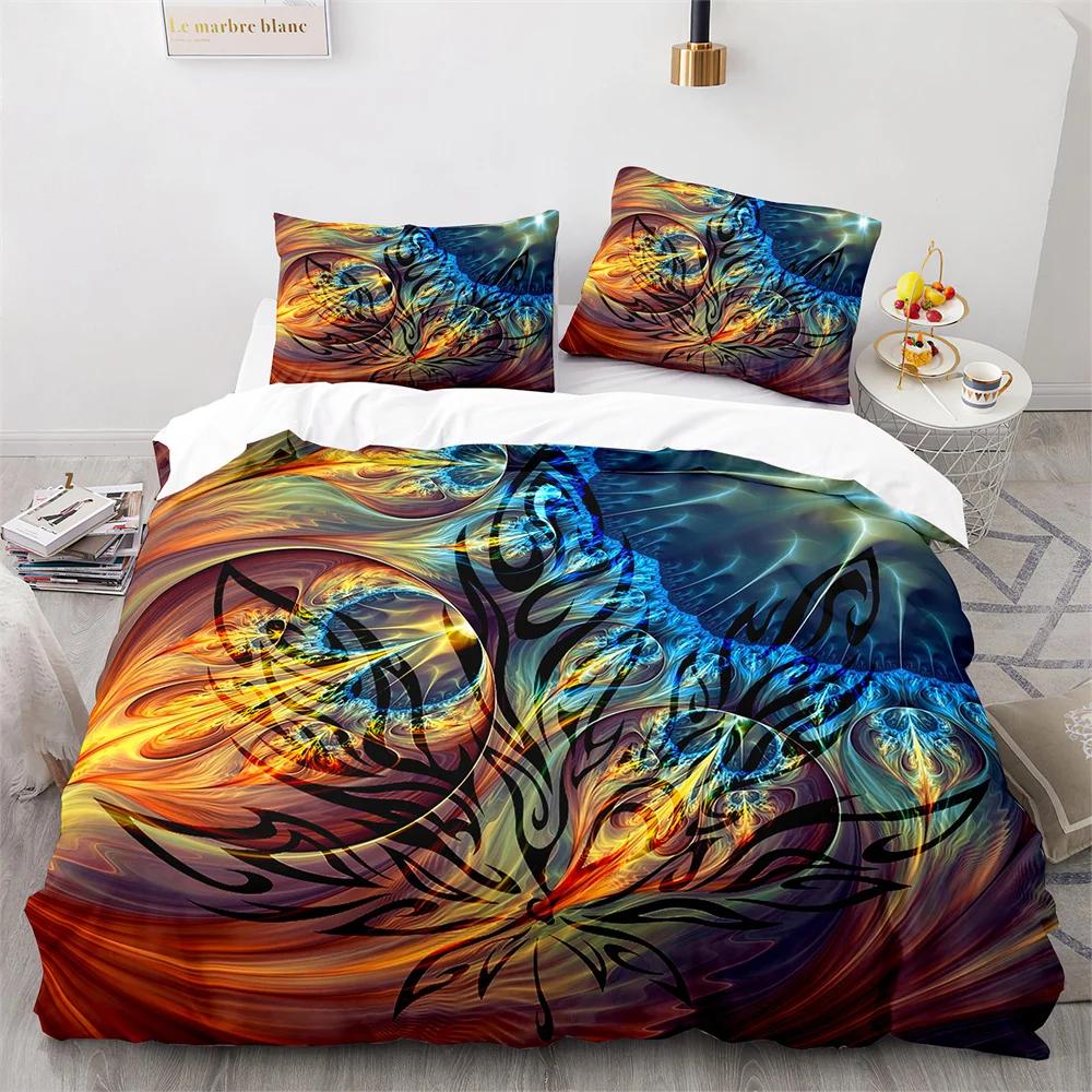 Weed Green Leaf Duvet Cover Watercolor Purple Blue Polyester King Queen Maple Leaf Duvet Cover For Women Men Bedroom Decoration