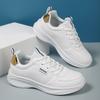 2025 Кожаные Проницаемые Маленькие Белые Туфли Спортивная Обувь Студенческая Нескользящая Обувь для Бега На шнуровке Повседневная Обувь Повседневный Бег