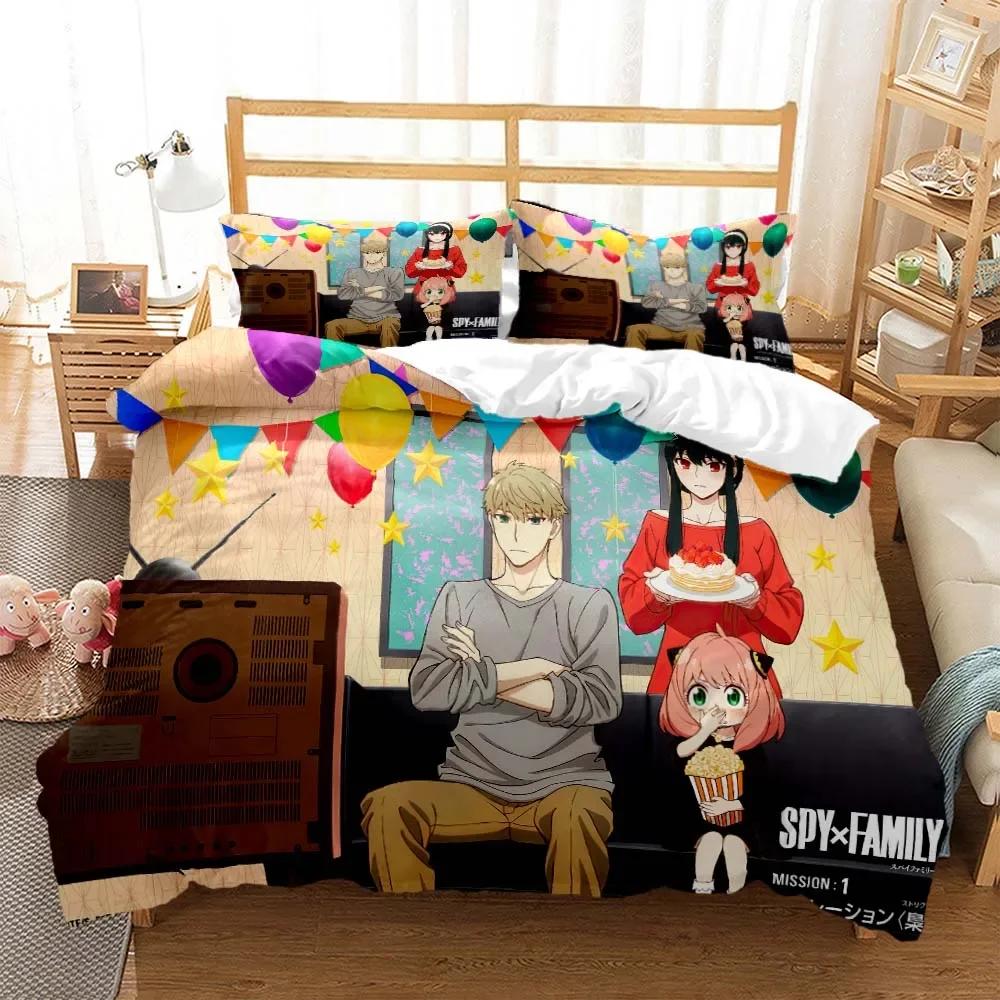 Милые мультяшные персонажи Мультяшное аниме Полный размер Настраиваемые мягкие и удобные комплекты постельного белья-одеяла