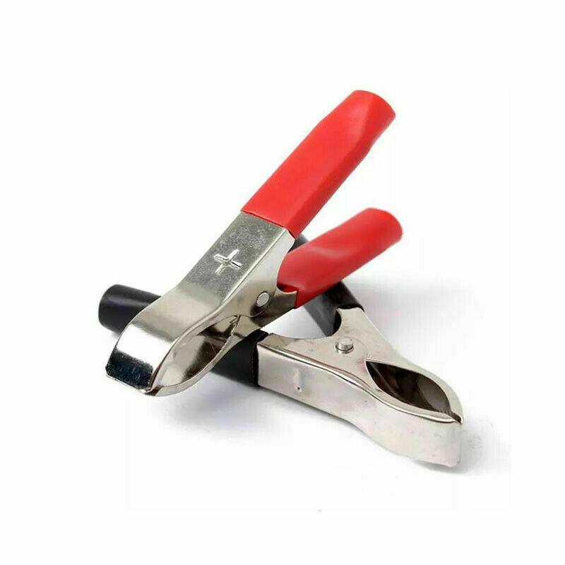 4 шт., 30 А, красный + черный, 75 мм, крокодил, аллигатор, караван, фургон, зажим для тестового провода аккумулятора