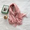 Candy Color Imitation Cashmere Scarf Women'S Winter Solid Color Warm Shawl Spring And Autumn Japanese Simple Scarf