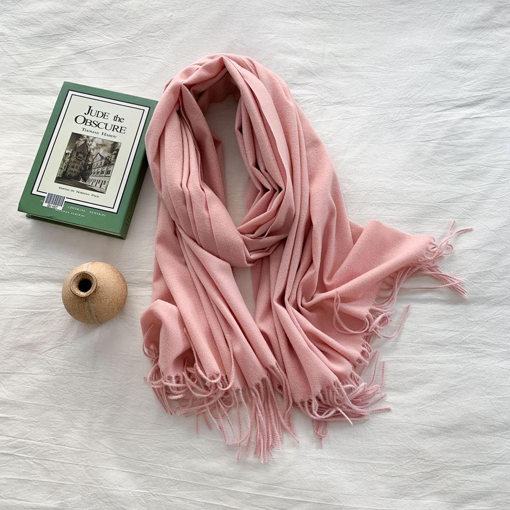 Candy Color Imitation Cashmere Scarf Women'S Winter Solid Color Warm Shawl Spring And Autumn Japanese Simple Scarf