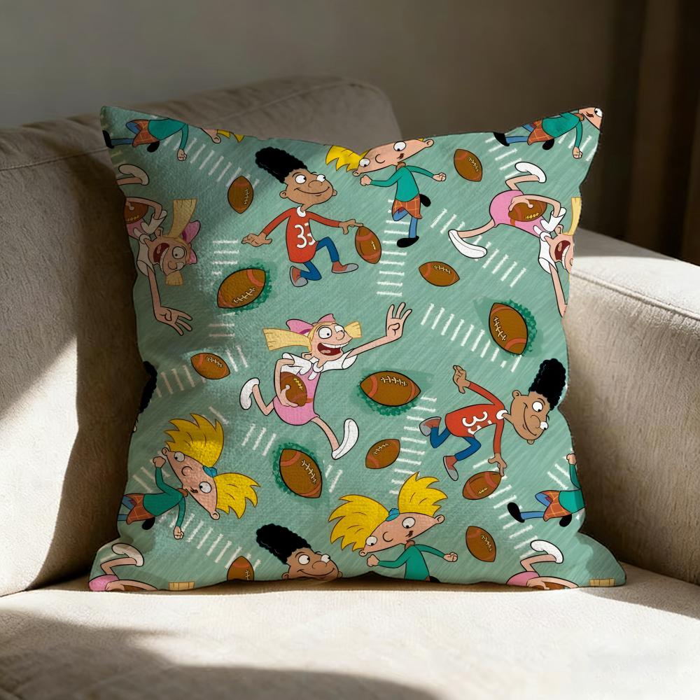 Hey Aarnold Cartoon Pillow Case Pillowcase Doublesided Printed Sofa Cushion Bedroom Headboard Pillow