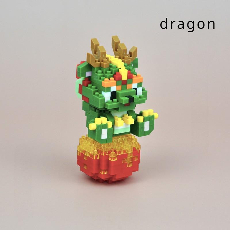 Mid -granular Puzzle Assembly Building Block Toy Chinese Zodiac Signs