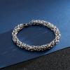 Men's Silver Bracelet 21 cm Braided Massive Weave Surgical Steel