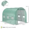 Greenhouse film, 3 x 2 x 2 m, waterproof garden film with UV protection, plastic film without frame, tarpaulin, green