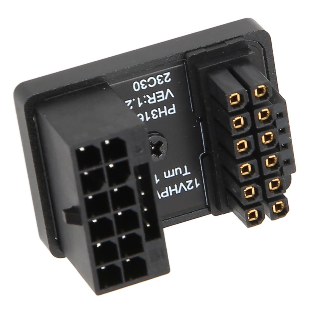 Переходник ATX 16Pin папа на 16pin мама угловой 180 градусов 12В PCIe5.0 HPWR GPU U-образный угловой разъем для настольного ПК