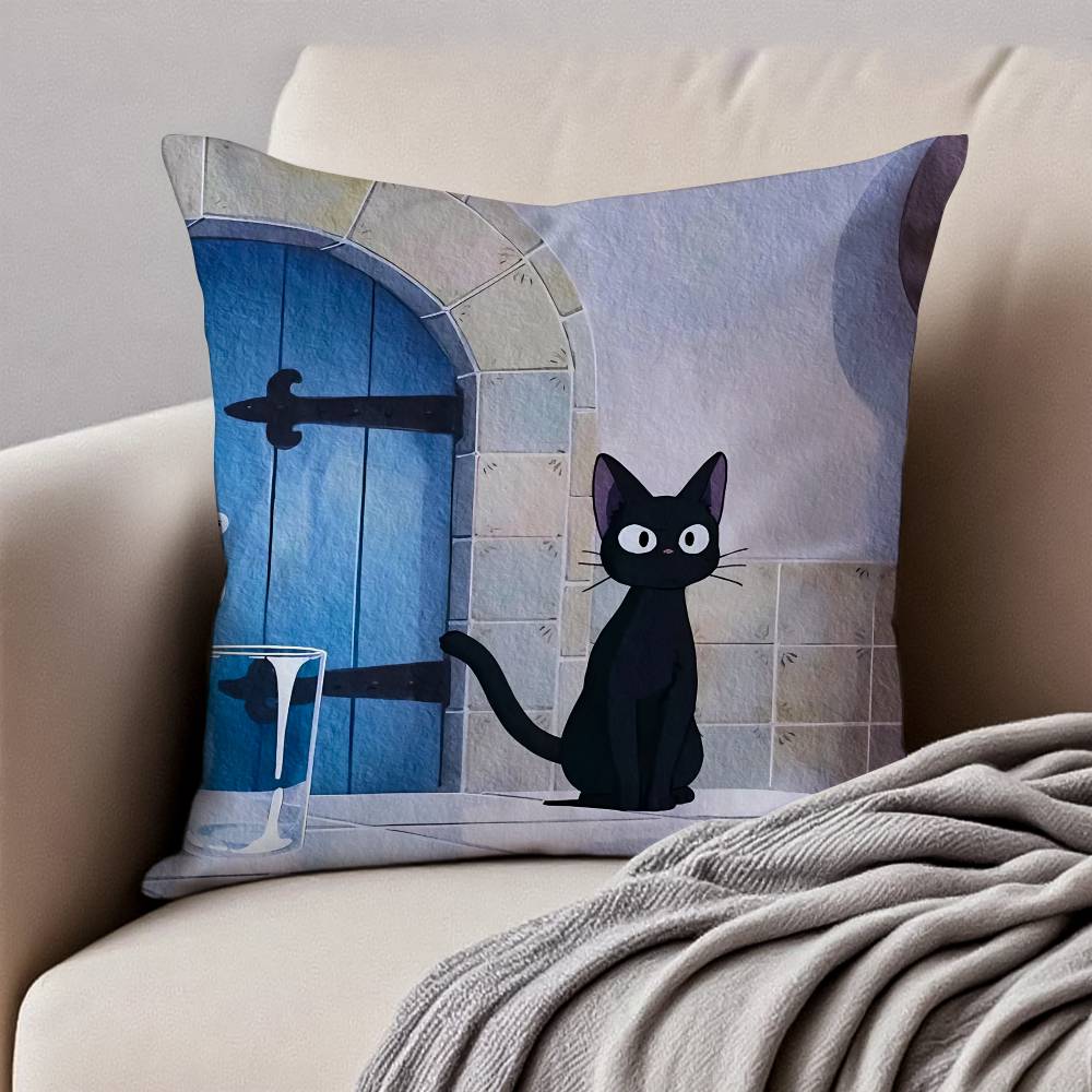 Милая кошка J-Jiji Наволочка Антипылевой клещ Наволочка Невидимая молния Шелковистый Короткий плюш Чехол на подушку для дивана