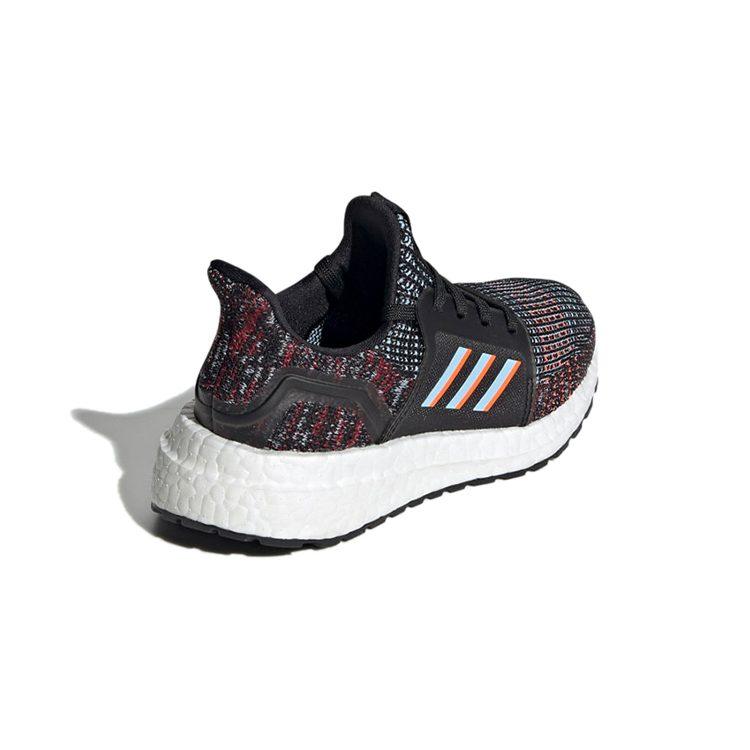 adidas Ultraboost 19 Ткань Удобные и Модные Дышащие Низкие Детские Беговые Кроссовки Серый Черный Красный EF0940