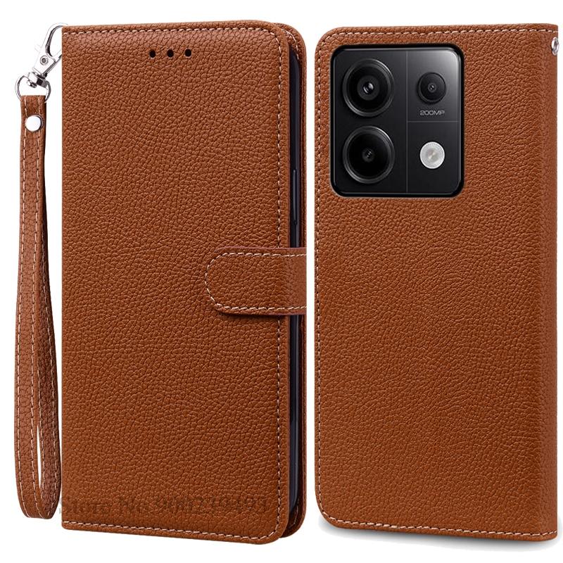 Для Redmi Note 14S Чехол-книжка из кожи, чехол-кошелек для Xiaomi Redmi Note 14S Чехол-книжка для телефона, чехол-книжка, чехол Fundas