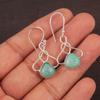 Natural Amazonite Gemstone 925 Sterling Silver Handmade Jewelry Earrings 1.50" EE-2-31