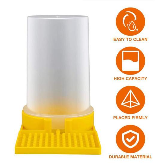 3Pcs Bee Waterers Transparent Visible Bee Drinking Cups Watering Station Beehive Entrance Feeder Beekeeping Equipment