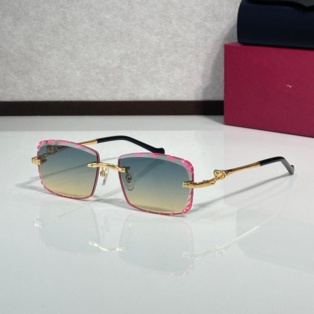 CT02507J Безрамные солнцезащитные очки с леопардовым принтом для унисекс - Модные, Универсальные, Фотохромные для вечеринок и отпусков