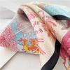 53*53cm Square Silk Scarf Women's Fashion Printed Small Neck Scarf Office Women's Hair Belt Folar Handkerchief Women's Handkerchief Scarf