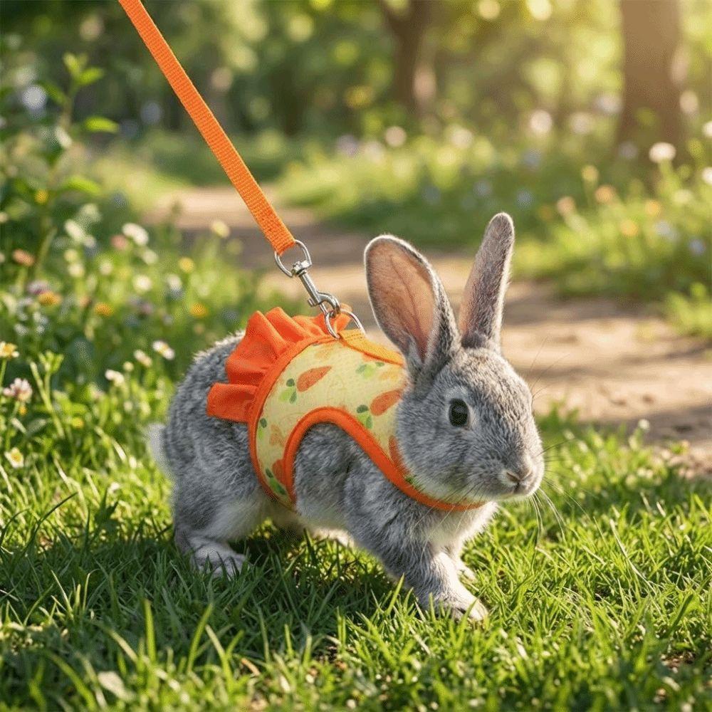 Breathable Mesh Small Pet Harness Escape Proof Guinea Pig Leash Set Pet Walking