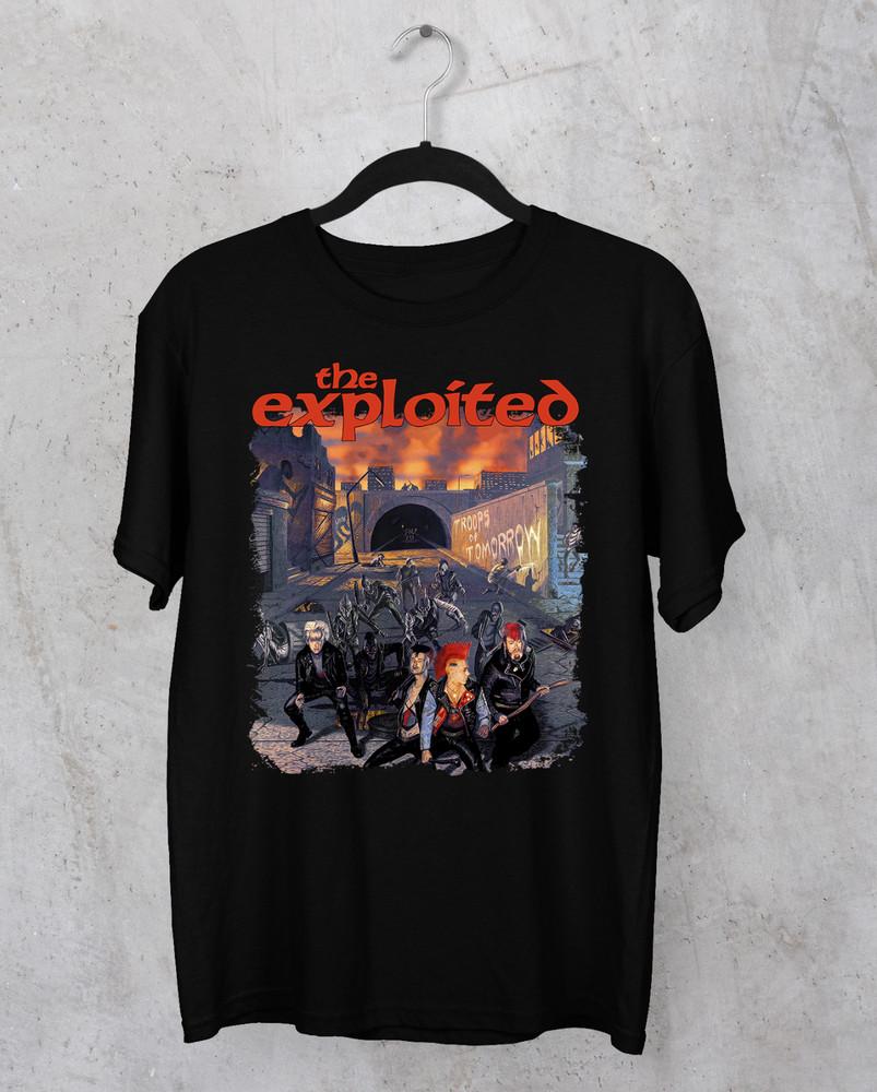 NEW The Exploited BAND black T-shirt short sleeve S-5Xl JJ3571 Unisex T-Shirt