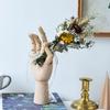 Jointed Hand Plant Holder Flexible Eye Catching Wooden DIY Plant Accessories Decor for Bedroom