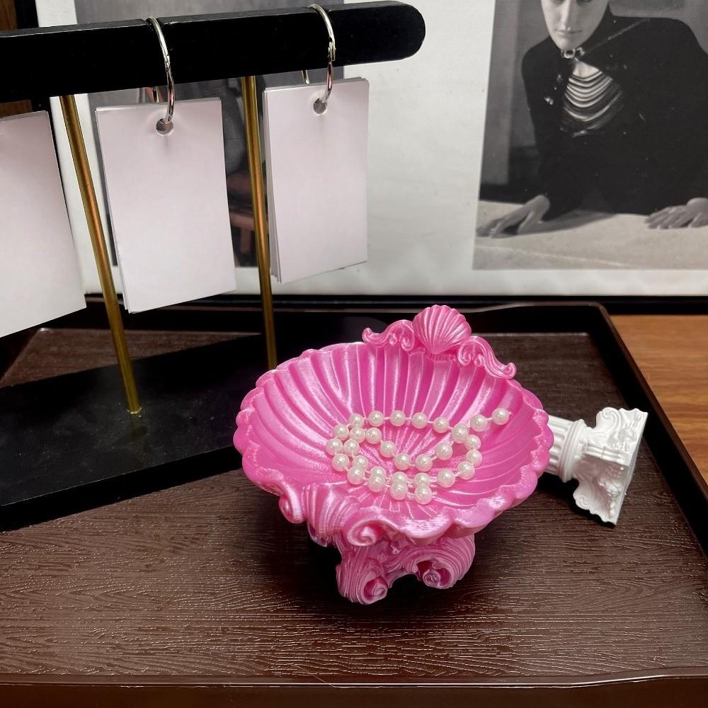 Decorative Bow 3D Printed Jewelry Tray Sweet Shell Shape Jewelry Tray  Home Ornaments