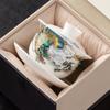 Longteng Jade Porcelain Sancai Gaiwan High-end Business Gifts Forleading Teachers and Fathers, High-quality Souvenirs for the Company's Annual Meeting