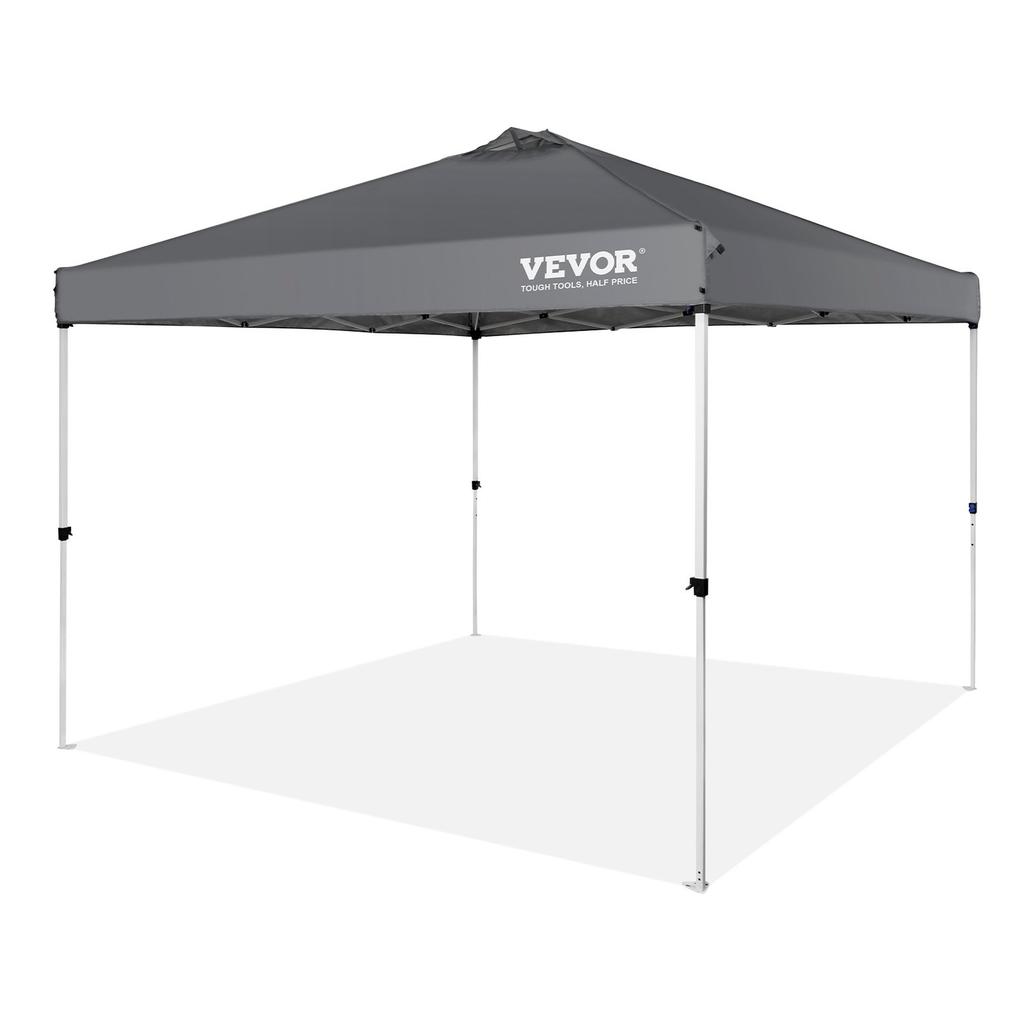 Pop Up Canopy Party Tent 10x10 ft with Portable Bag for Camping Dark Gray