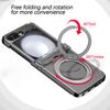 For Samsung Galaxy Z Flip7 FE 5G/Z Flip6 5G Case with Magnetic Kickstand Spring Hinge PC Folding Phone Cover