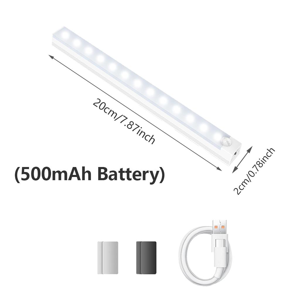 Датчик движения беспроводной светодиодный ночник USB перезаряжаемый ночник для шкафа, шкафа, лампа под подсветкой для кухни