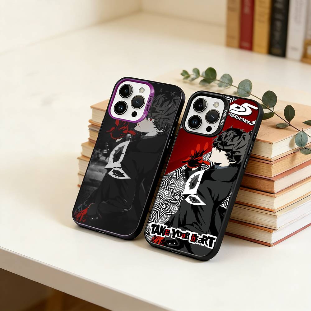 Игры-Обои Persona 5 Чехол для телефона для iPhone 17,16,15,14,13,12,11 Plus,Pro Max,XS,Цветной Посеребренный Внутренний Чехол
