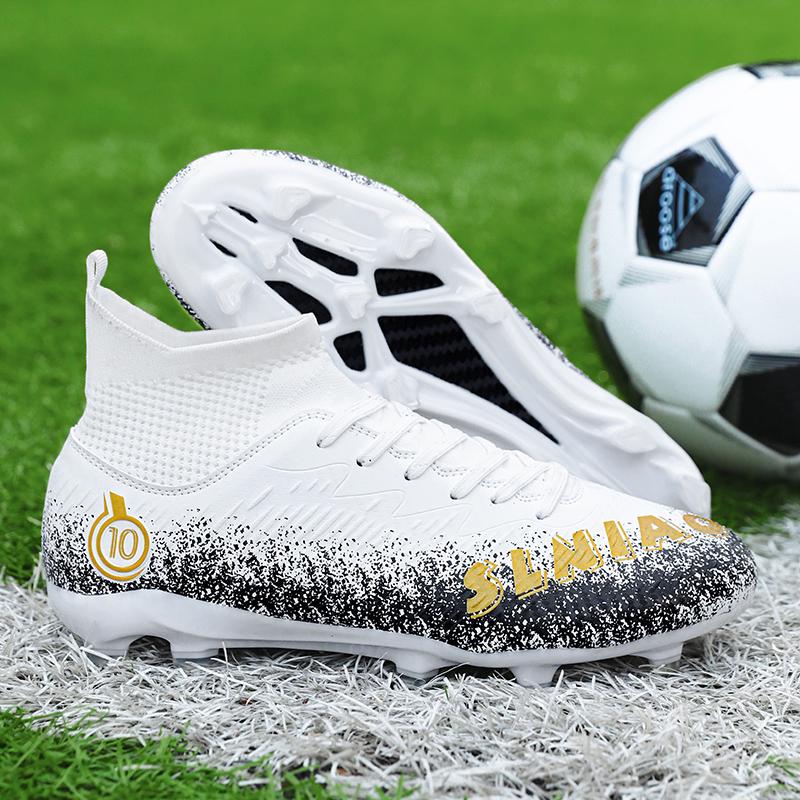 33-46 футбольные бутсы унисекс, высокоэластичные носки на шнуровке, тренировочный искусственный капитан, детские футбольные бутсы для тренировок на открытом воздухе
