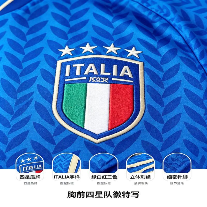 Italy National Team Home Soccer Jersey Fan Short Sleeve Football Shirt Men Women