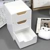 3-Tier Desktop Storage Box Drawer Style Large Capacity Cosmetics Organizer Mini Divider Box