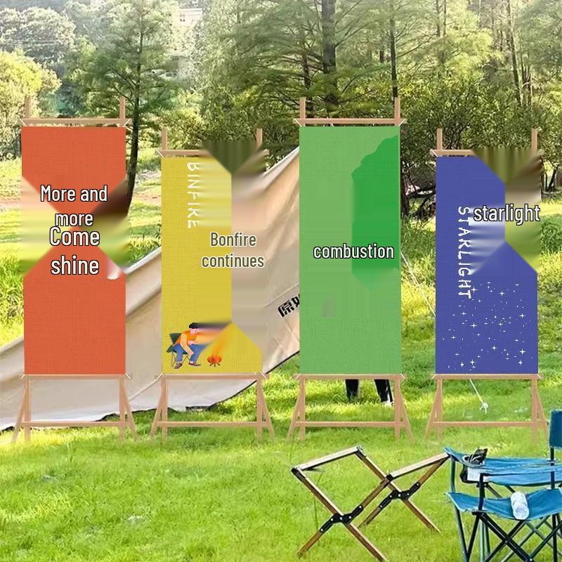 Outdoor Camping Red Check Picnic Backdrop & Atmosphere Decoration