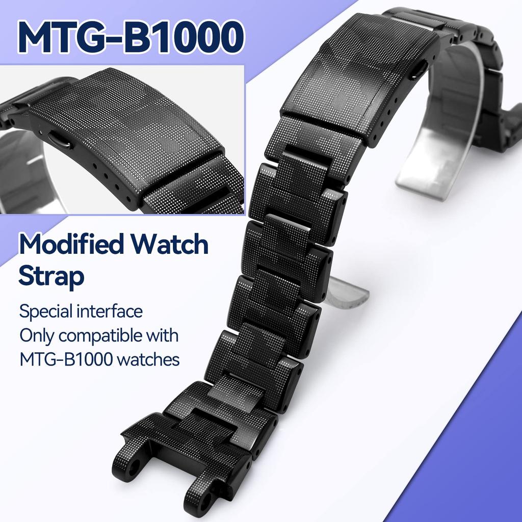 Металлический браслет из нержавеющей стали 316, запасные части для часов Casio и браслета, G-SHOCK мужской MTG-B1000 (маскировка)