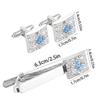 Luxury Square  Cufflinks Tie Clip French Exquisite Tie Bar Cuff Links Set Necktie Clip For Men'S Shirt Tie Accessories