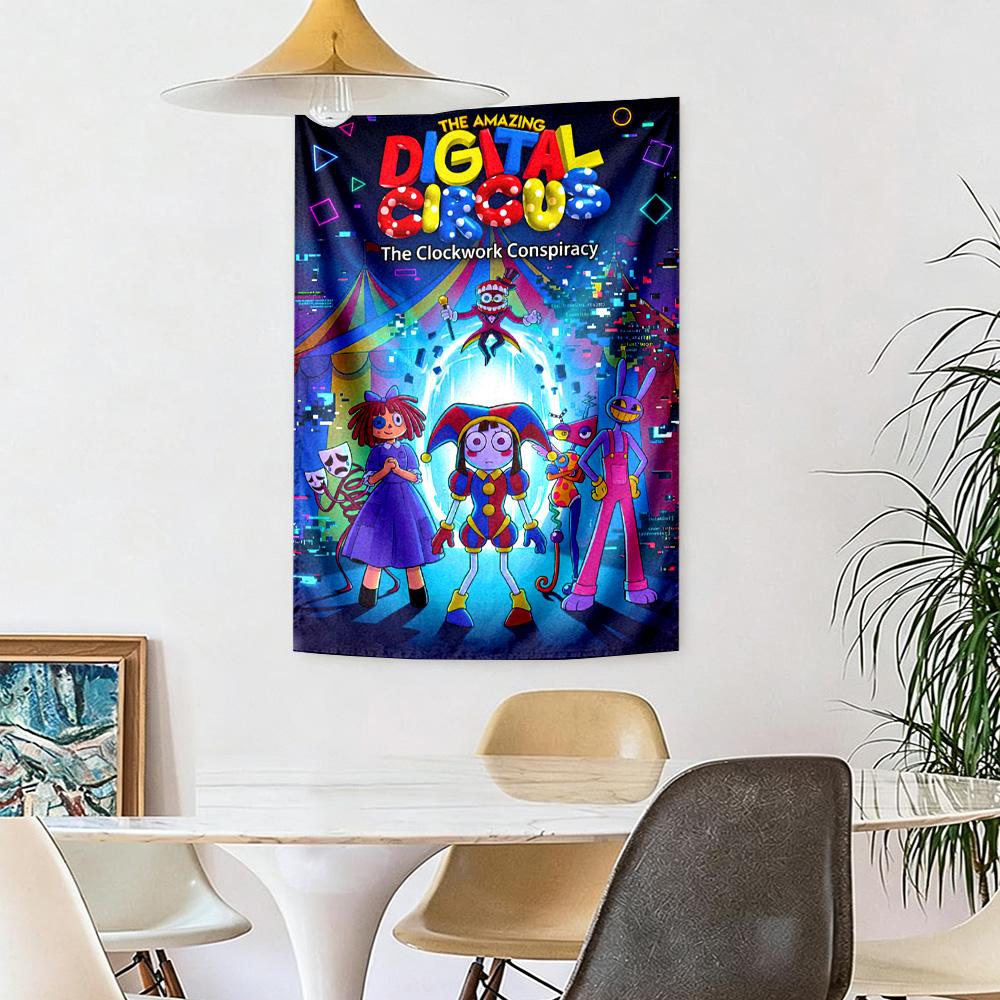 Like Digital Circus3 Wall Decor Tapestry Art For Pet Memorial Birthdaywedding Party Backdrop Family Gift