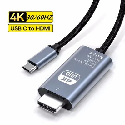 4K 60 Гц USB C - HDMI кабель Тип C HDMI адаптер HDTV конвертер кабель для iPhone TV конвертер MacBook Air iPad Samsung ноутбук