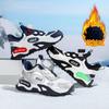 2025 Kids' Waterproof Fleece-Lined Running Shoes: Lightweight, Warm Cotton, Leather Surface for Boys & Girls