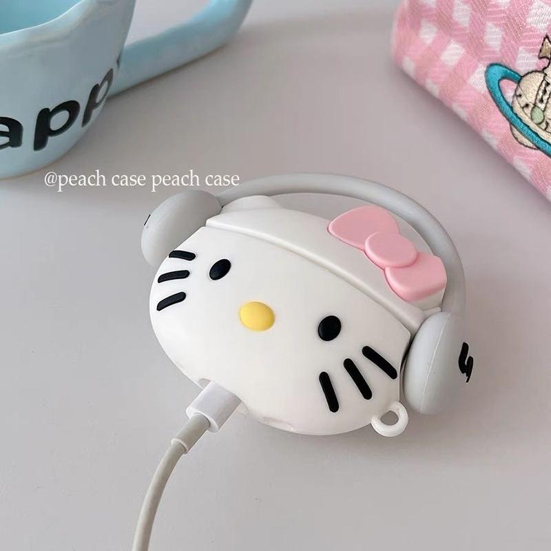 Music Kitty Cat Cartoon Headphone Case For Airpods Pro 3 1 4 3 2 Pro with Charm Headset Cases Airpod Pro2 3 Funda