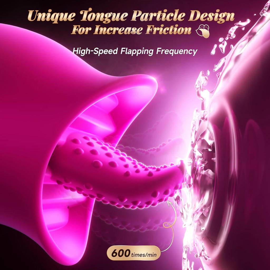 Вибратор-язык 2 в 1, массаж 30°, 8 мощных стимуляторов орального секса, стимуляция точки G, вибратор для сосков клитора, эротические товары для взрослых Rose