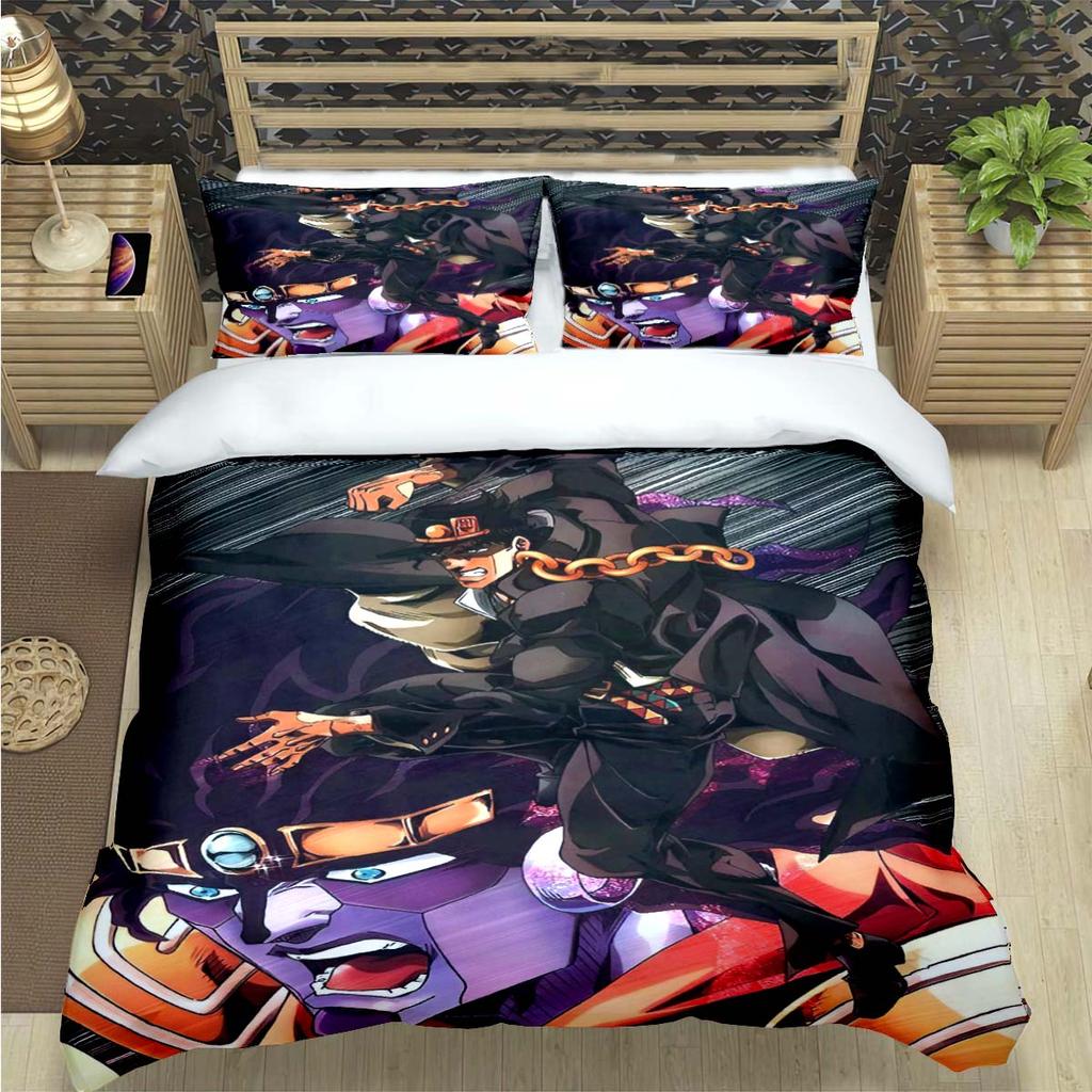Популярный мультяшный комплект постельного белья с принтом J-Jojo’s Bizarre Adventure, набор постельных принадлежностей, комплект одеяла, для подростков, девочек, полуторный, одинарный, детский подарок