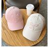 Korean Baseball Cap, Girls' Bow, Sweet, Cute, Romantic Pink Hat, Versatile Soft Top Duckbill Cap