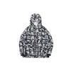 Li Ning Paris Fashion Week Collection Printed Hooded Sports Windbreaker Men Outerwear Standard-Black AFDP147-1