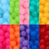 20pcs/lot 16mm Jelly Colored Acrylic Beads Loose Spaced Round Beads For Jewelry Making DIY Charms Bracelet Necklace Accessories